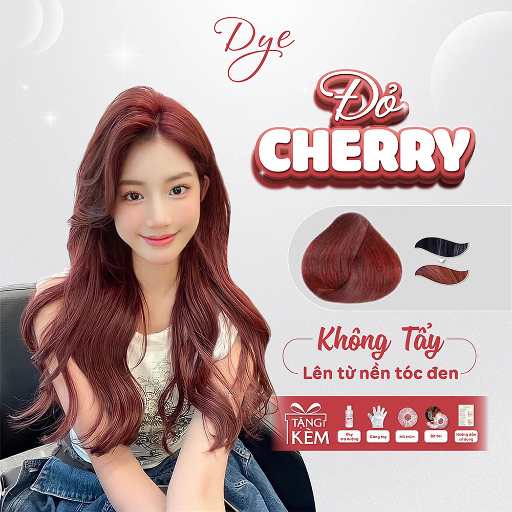 Nhuộm tóc màu đỏ Cherry