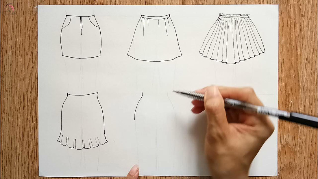 Cách Vẽ Chân Váy Anime