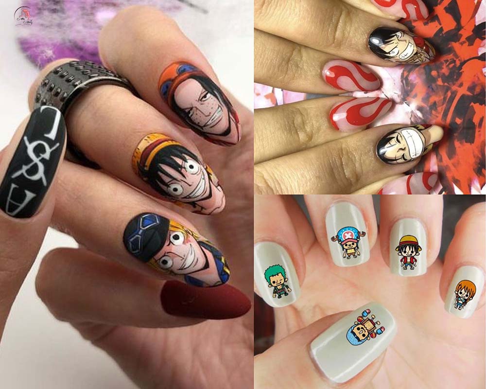 Mẫu nail hoạt hình One Piece